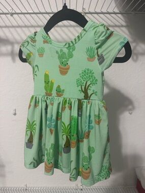 Little Sleepies Mint Green Cactus Print Dress